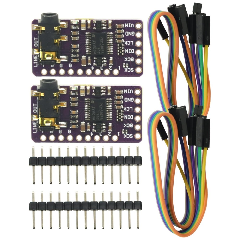 2Pcs IIS PCM5102 PCM5102A AUX Stereo Digital Audio I2S DAC Decoder Board Module