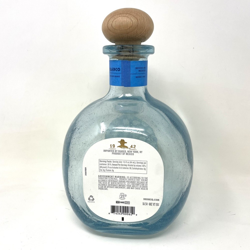 Don Julio Blanco Tequilla Empty Bottle, 750 Ml