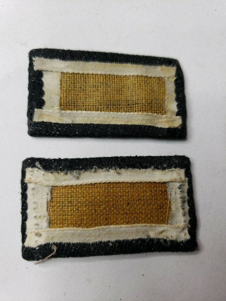 WWII German Collar Tab set of 2 Black
