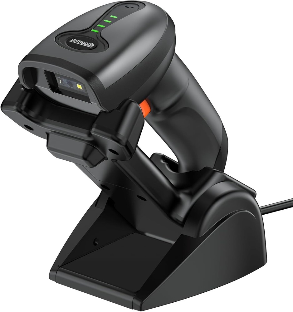 Rechargeable Barcode Scanner with Bluetooth Connectivity and Shock Protection