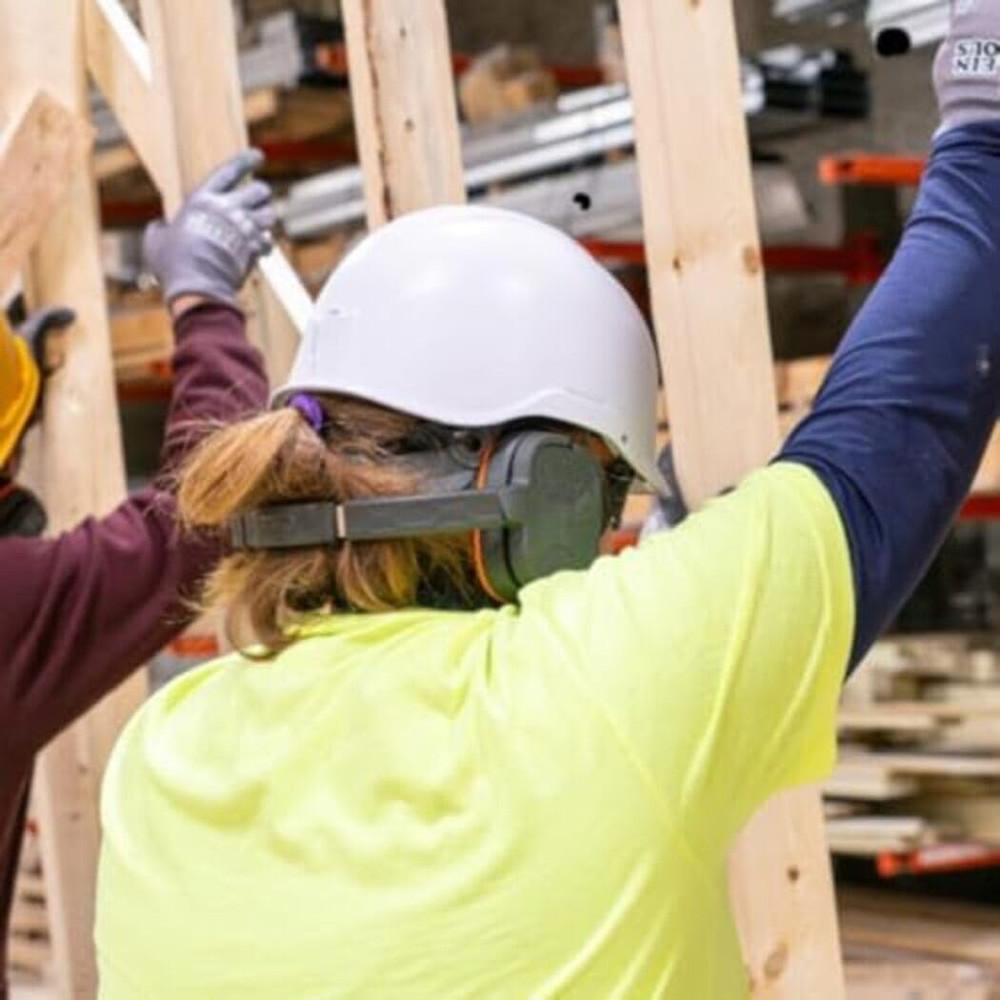 Behind-The-Head Earmuffs, Hearing Protection, Adjustable Headband, for Construct