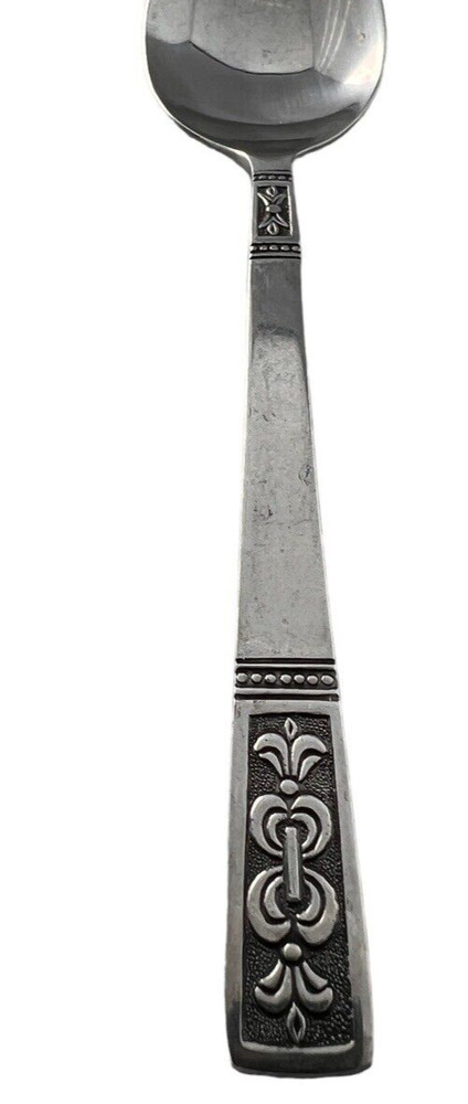 MCM Present Claudia Pattern Spoons Child Demitasse 5 1/2” Stainless Flatware 6