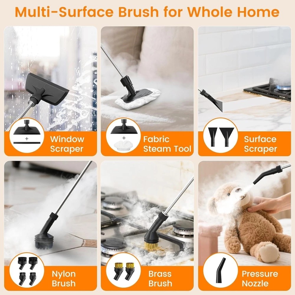 Professional-Grade Deep Cleaning Steamer