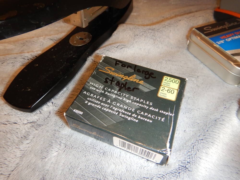TWO STAPLERS & ASSORTED STAPLES_PRE-OWNED