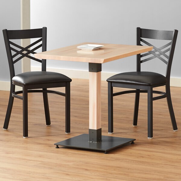 24" x 30" Rectangular Solid Wood Live Edge Restaurant Table Top in White Wood