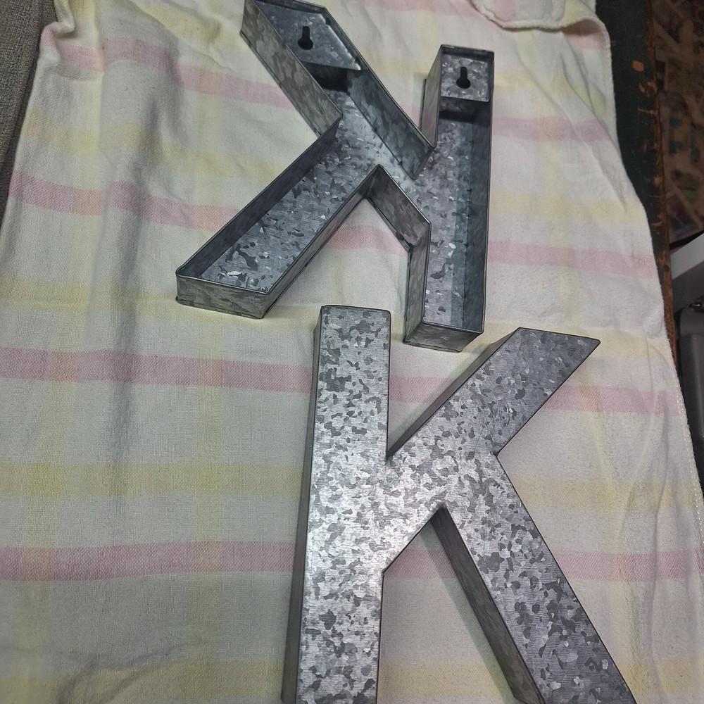 Corrugated Steel Box Letter "K"