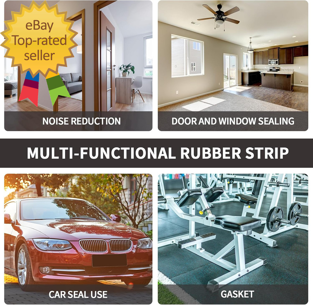 Self Adhesive Rubber Strips, Solid Neoprene Rubber Sheets Rolls Strips Adhesive
