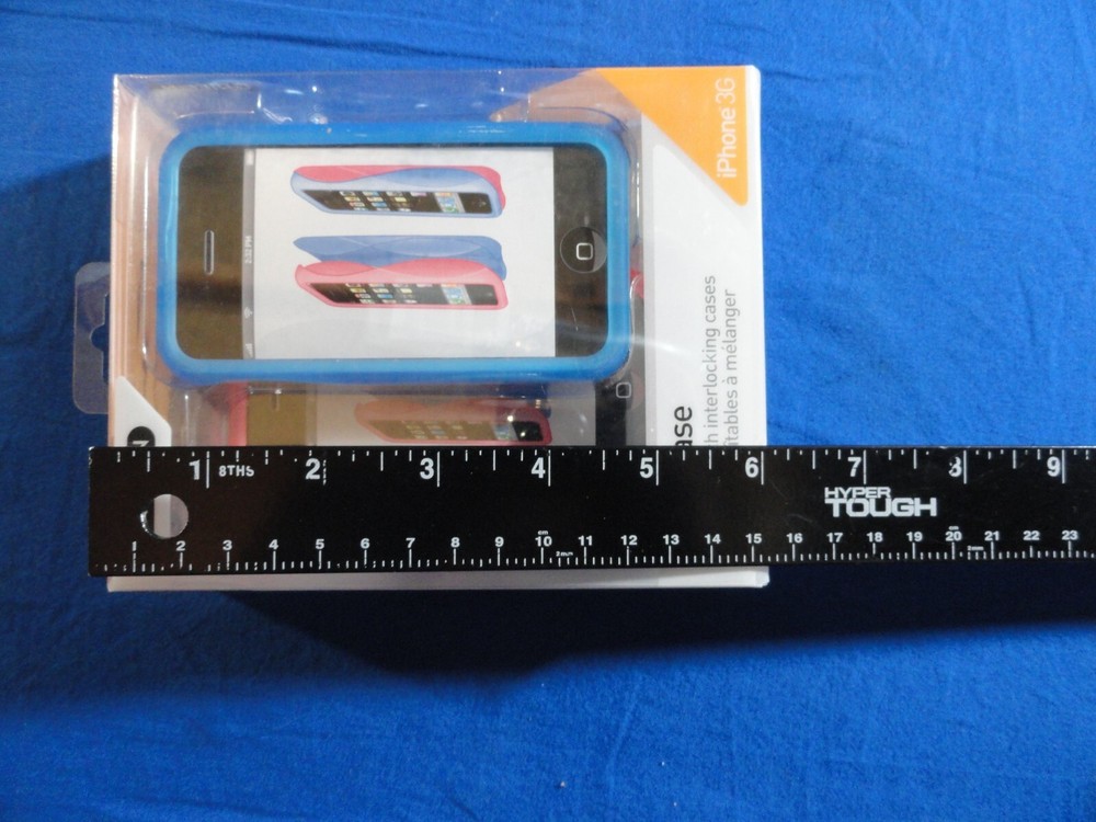 GRIFFIN iPHONE 3G BLUE & PINK WAVE CASE 2 MIX & MATCH INTERLOCKING PHONE CASE