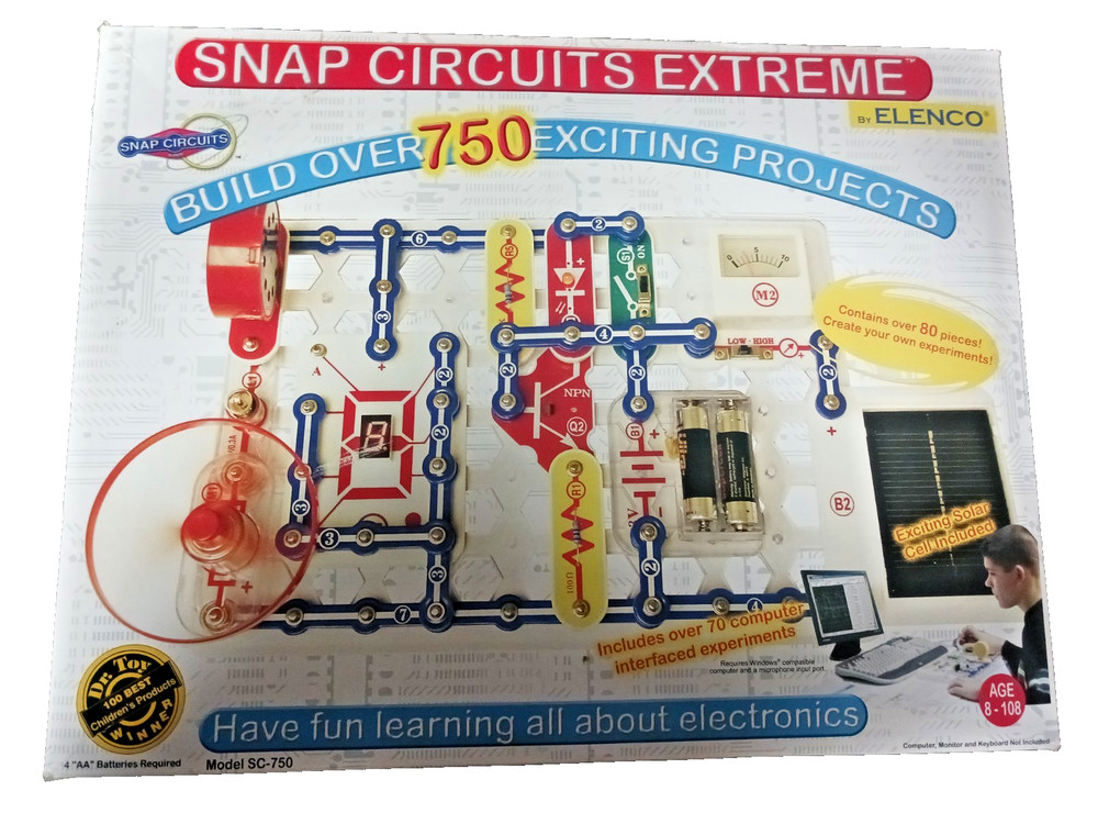Snap Circuits Extreme SC-750 COMPLETE 5 Manuals + CI-73 Software CD + Schematic!