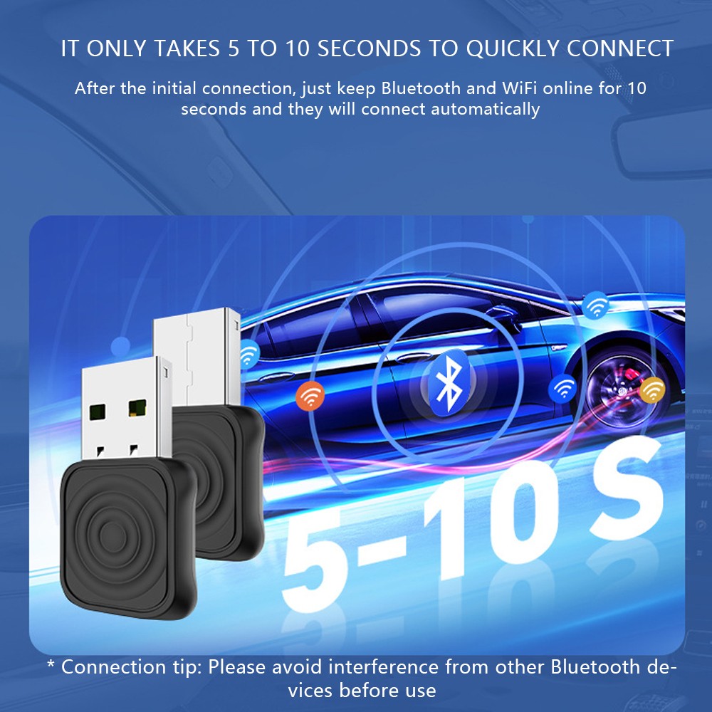 CarlinKit 5.0 MINI Ultra Wireless CarPlay Android Auto Adapter Auto ConnectionXj