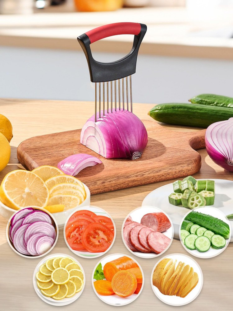 Tomato Onion Cutter, Multi Vegetable Slicer, Kitchen Essential, Black