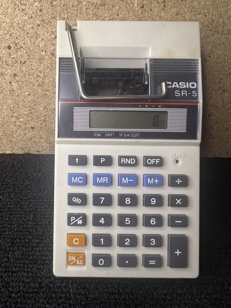 Casio SR-5 Calculator with printer built-in, WORKING Vintage