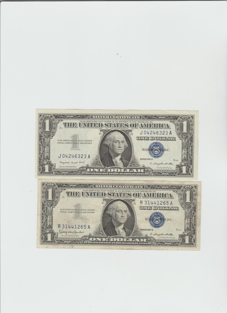 Lightly Circulated 1957-A&B Silver Certificate