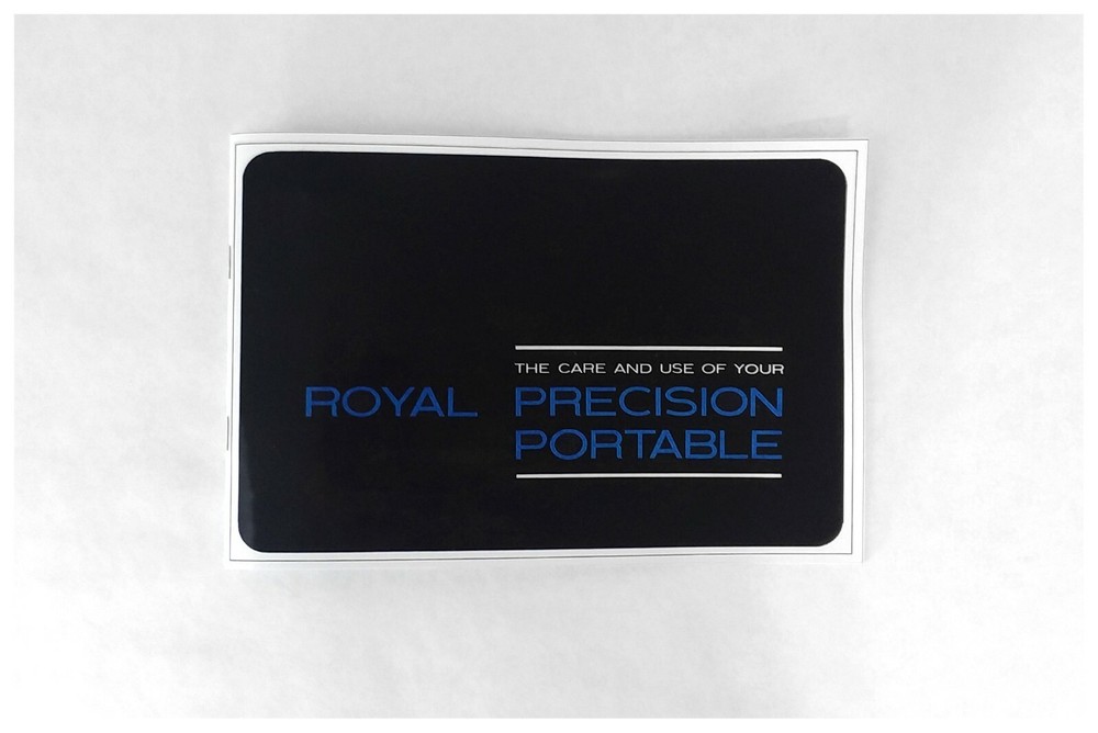 Royal Custom III Typewriter User Instruction Manual