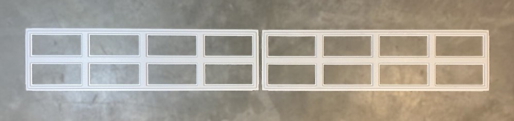 2 Clopay Colonial Replacement Inserts 39 1/16" x 10 9/16 Long Panel Garage White