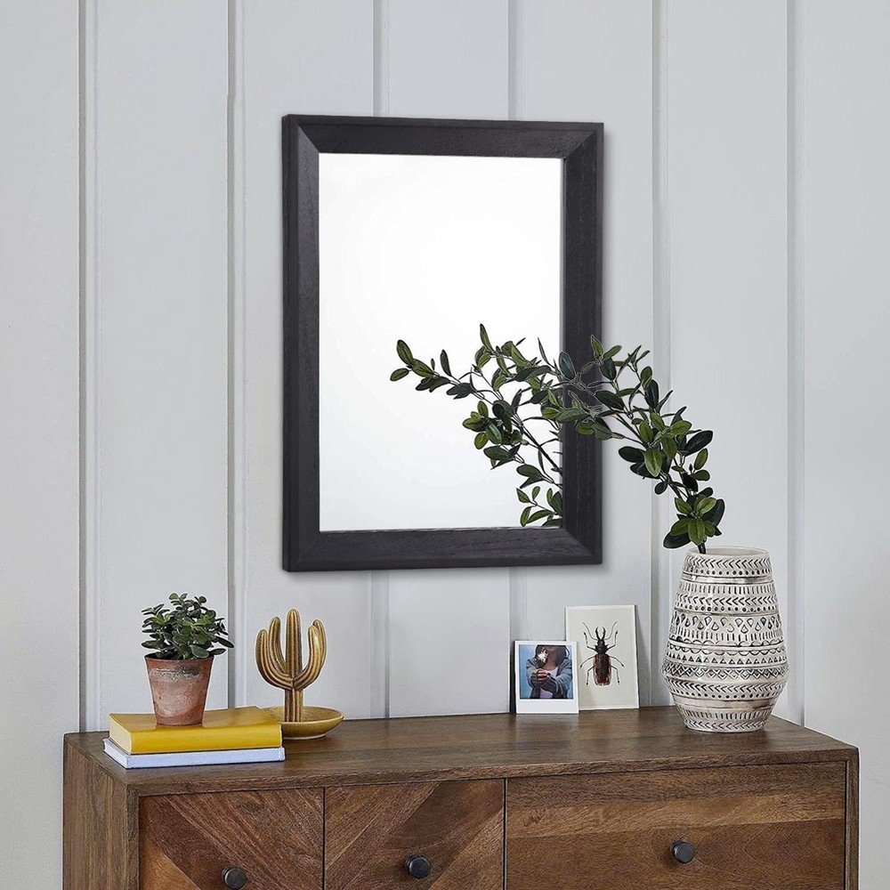 Wall Mirror Black Rectangle Mirrors for Wall with Wood Framed Decorative for ...