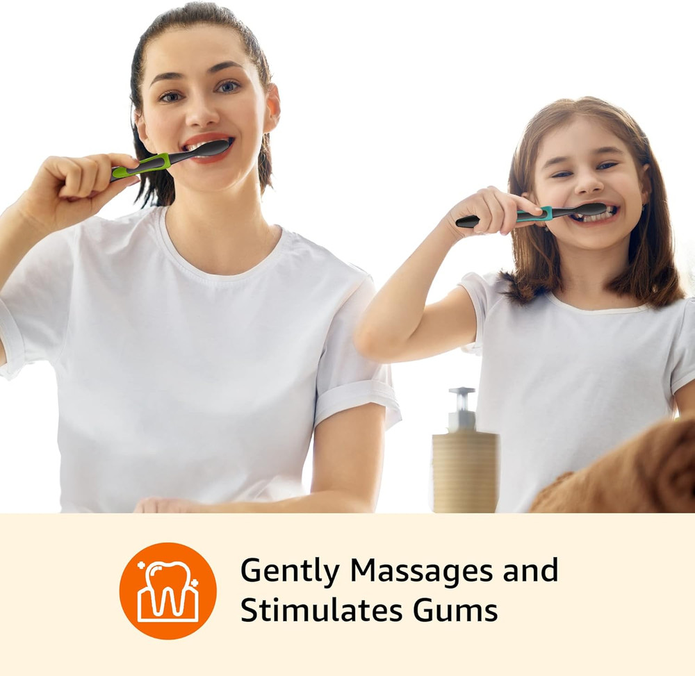Soft Toothbrushes for Adults - Pulsating Deep Cleaning with Soft Bristles, 2 Cou