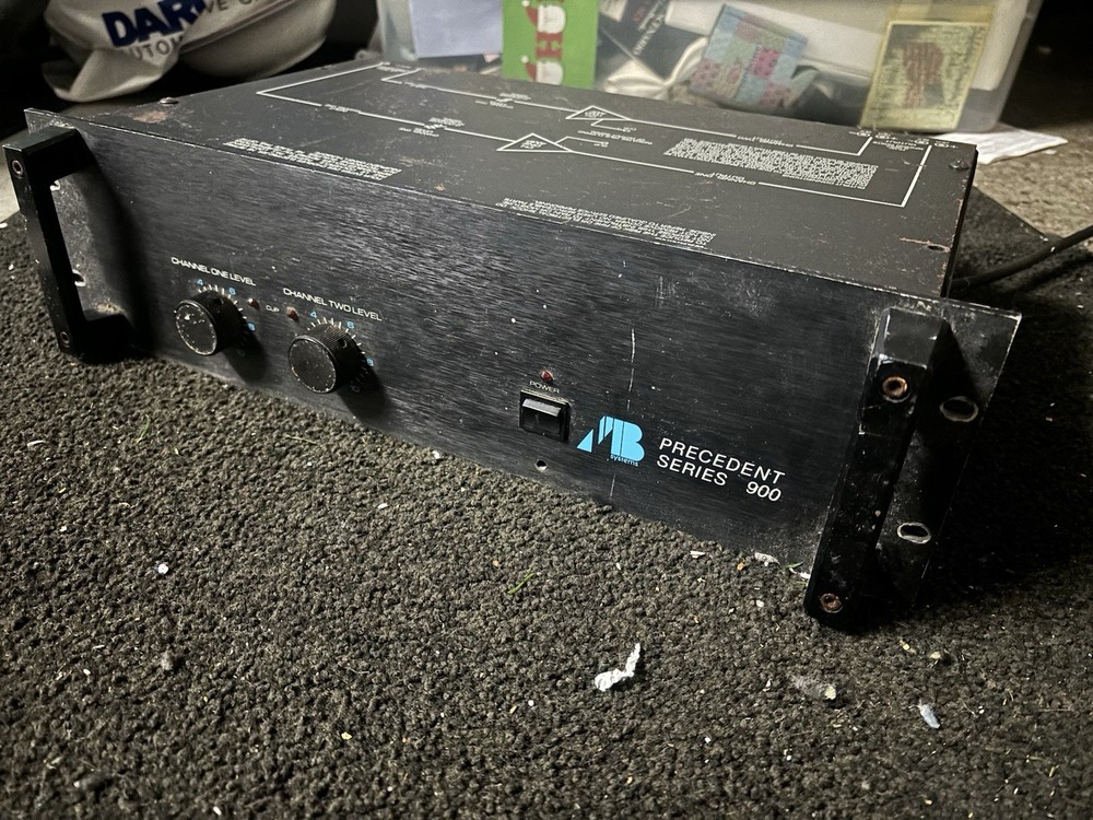 AB Systems Precedent Series 900 Power Amplifier UNTESTED POWERS ON AS-IS