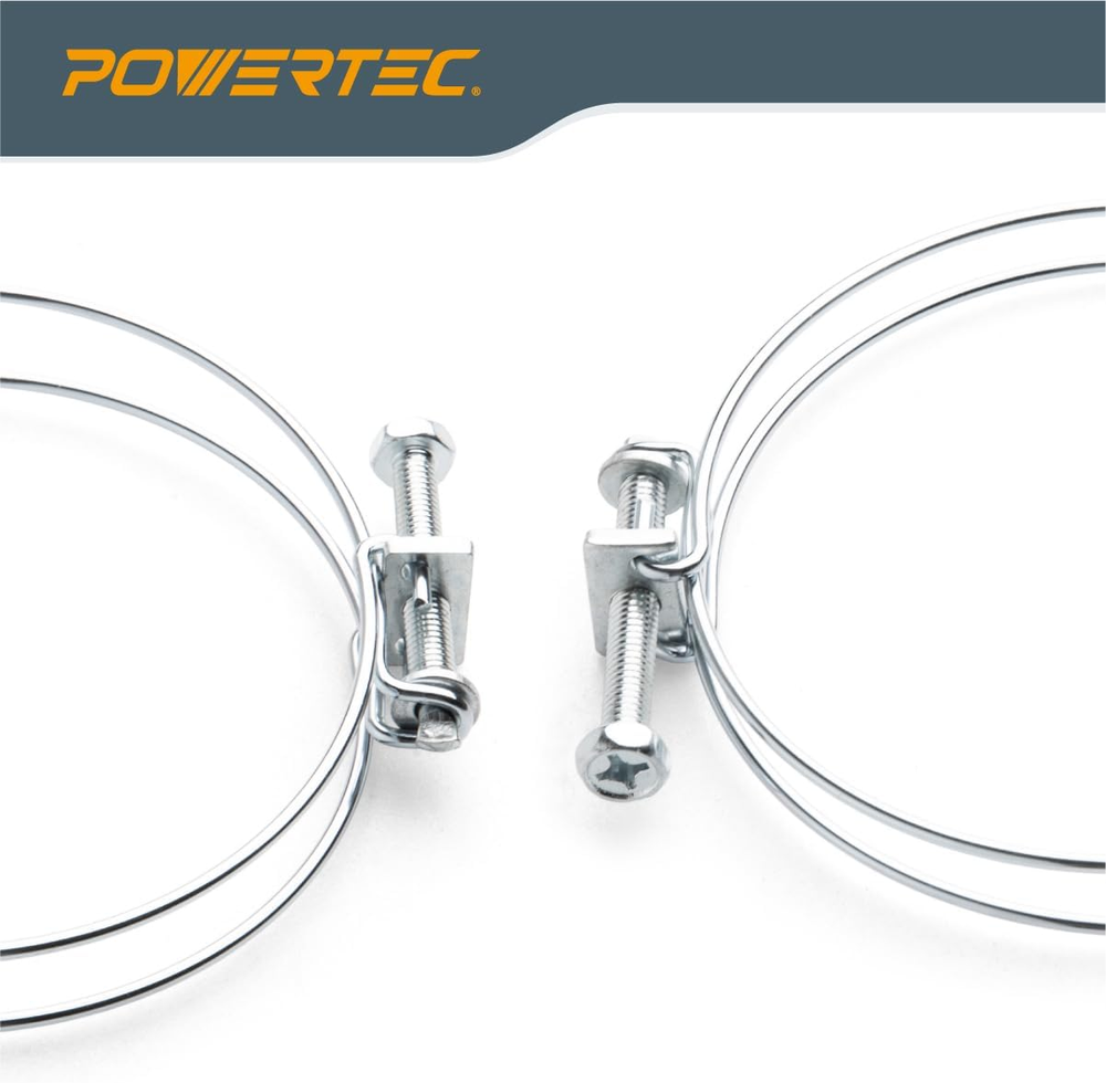 POWERTEC 70214 1-1/2 Double Wire Hose Clamp | 5 Pack