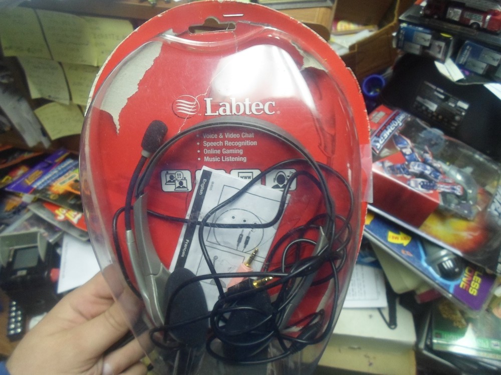 lab tec headset boom microphone mono  skype computer