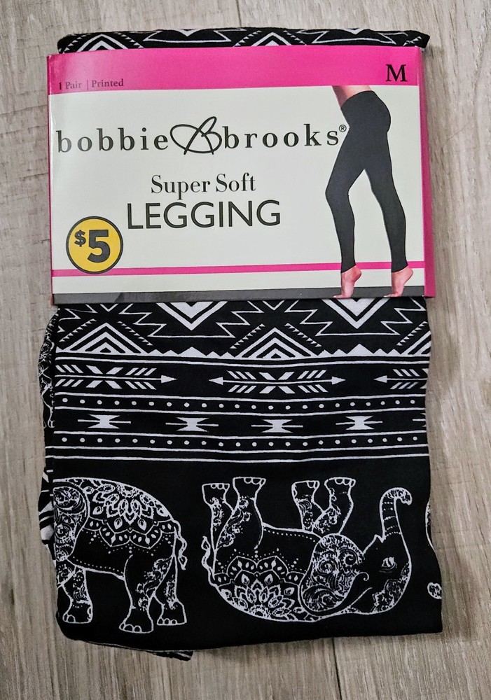 MEDIUM 8-10 Super Soft Legging Elephant Aztec Print Comfort Stretch