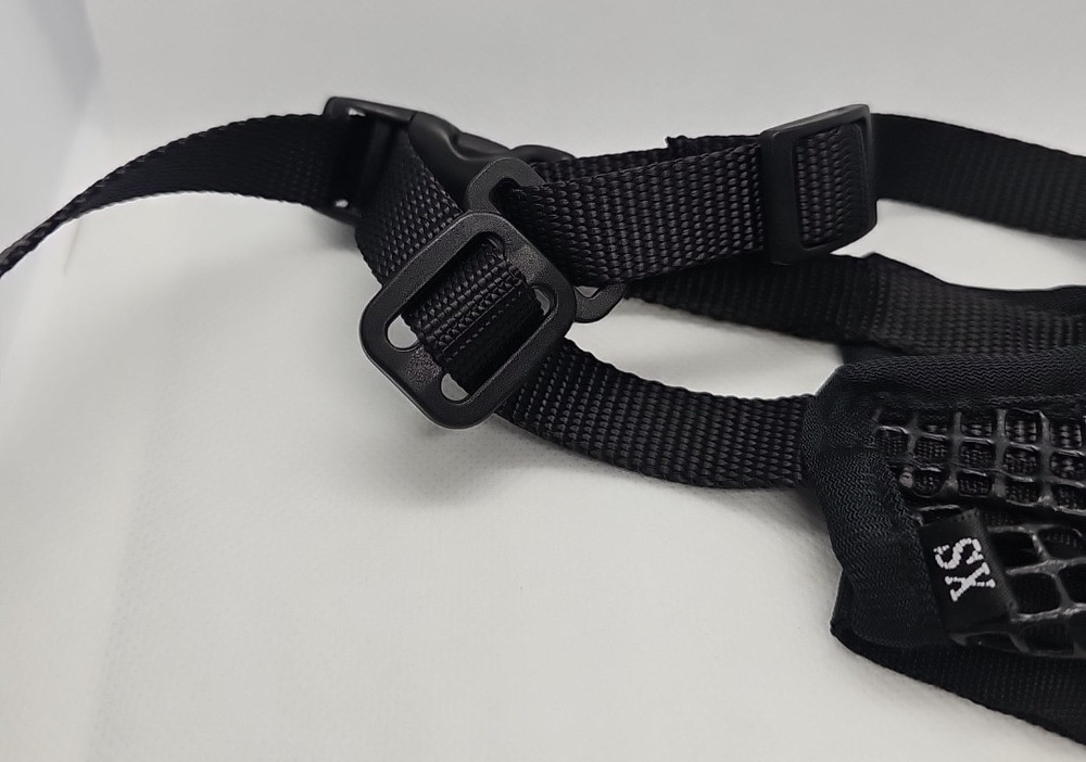 XS Dog Muzzle Mayerzon Breathable Mesh Black Adjustable