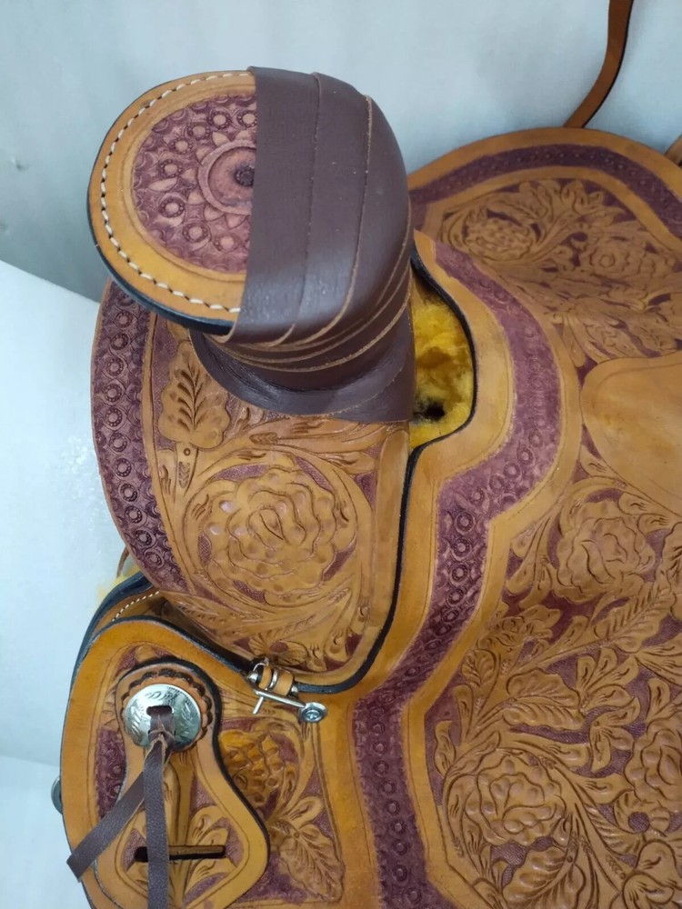 Wade Horse Saddle Tree Fork Western Premium Leather Roping Ranch Work Size 15".