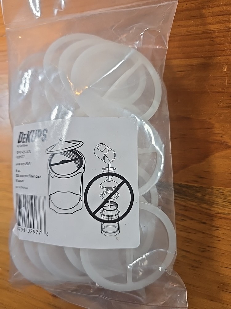 DeKups DPC-65-K24 9oz 125 Micron Filter Disk QTY 24