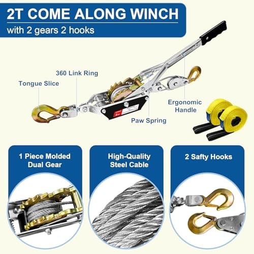 Come Along Winch Puller with Lifting Slings