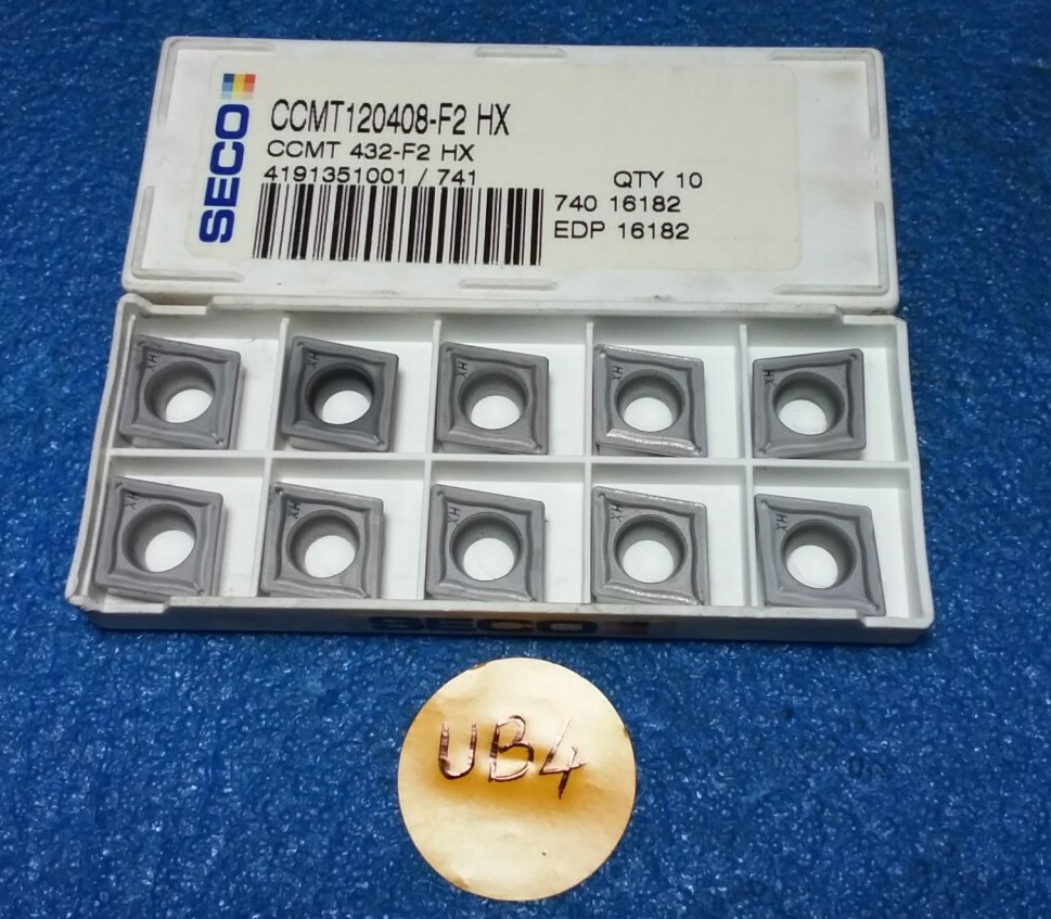 SECO   CCMT120408-F2   CCMT 432-F2   HX  CARBIDE INSERTS    10 PCS