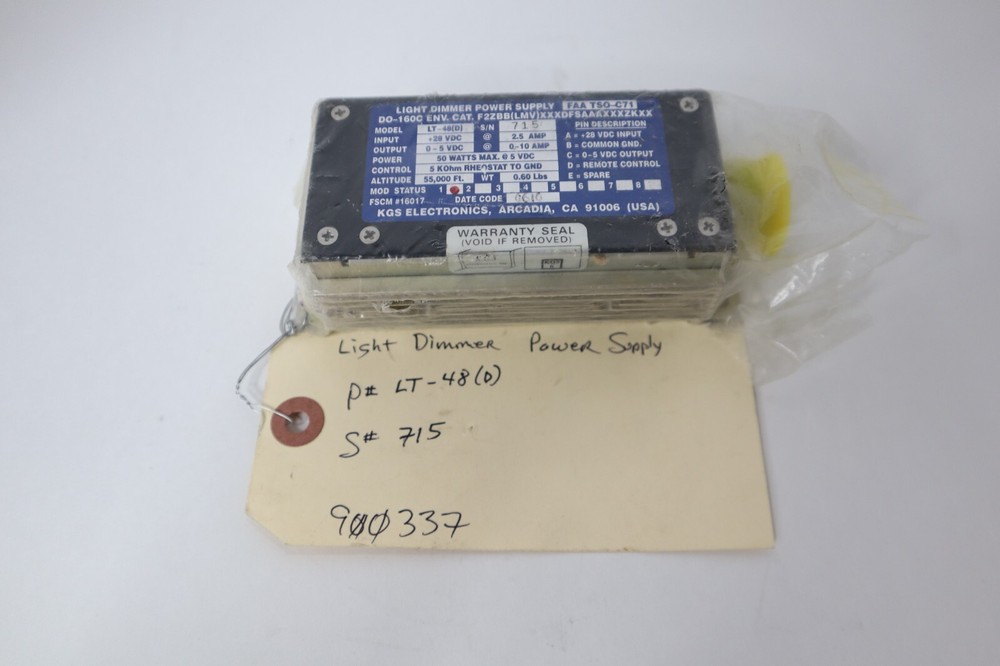 KGS Electronics LT-48(D) Light Dimmer Power Supply (28 VDC)
