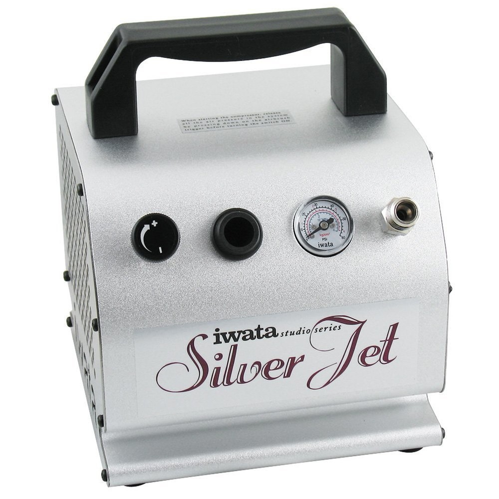 Iwata Eclipse HP-CS Airbrushing System with Silver Jet Air Compressor