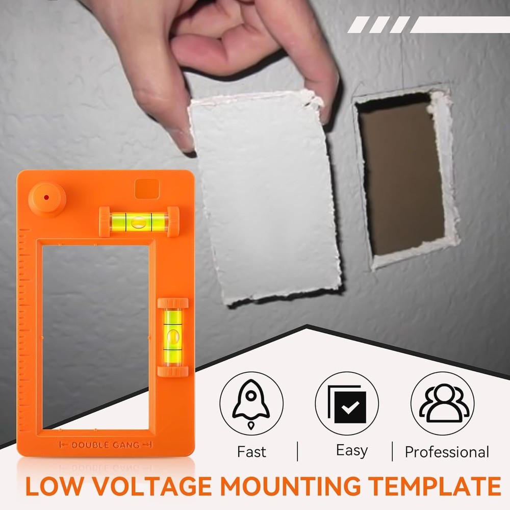 Professional Low Voltage Mounting Template for Precise Drywall Installations
