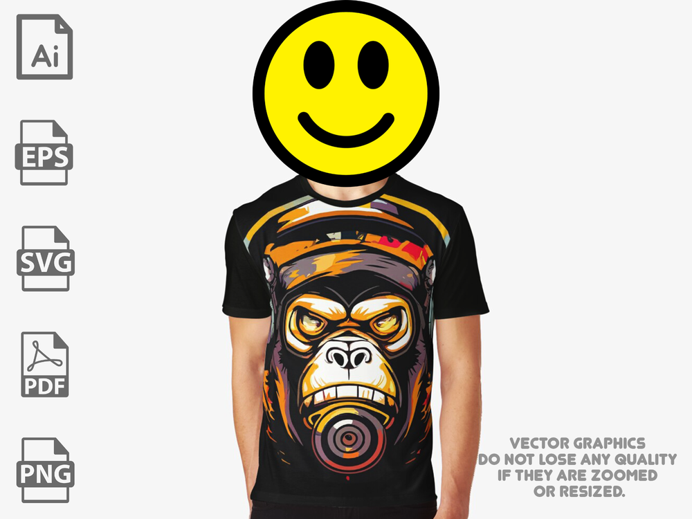 Angry Monkey Vector | Monkey vector | Monkey svg | Monkey design | Beast design
