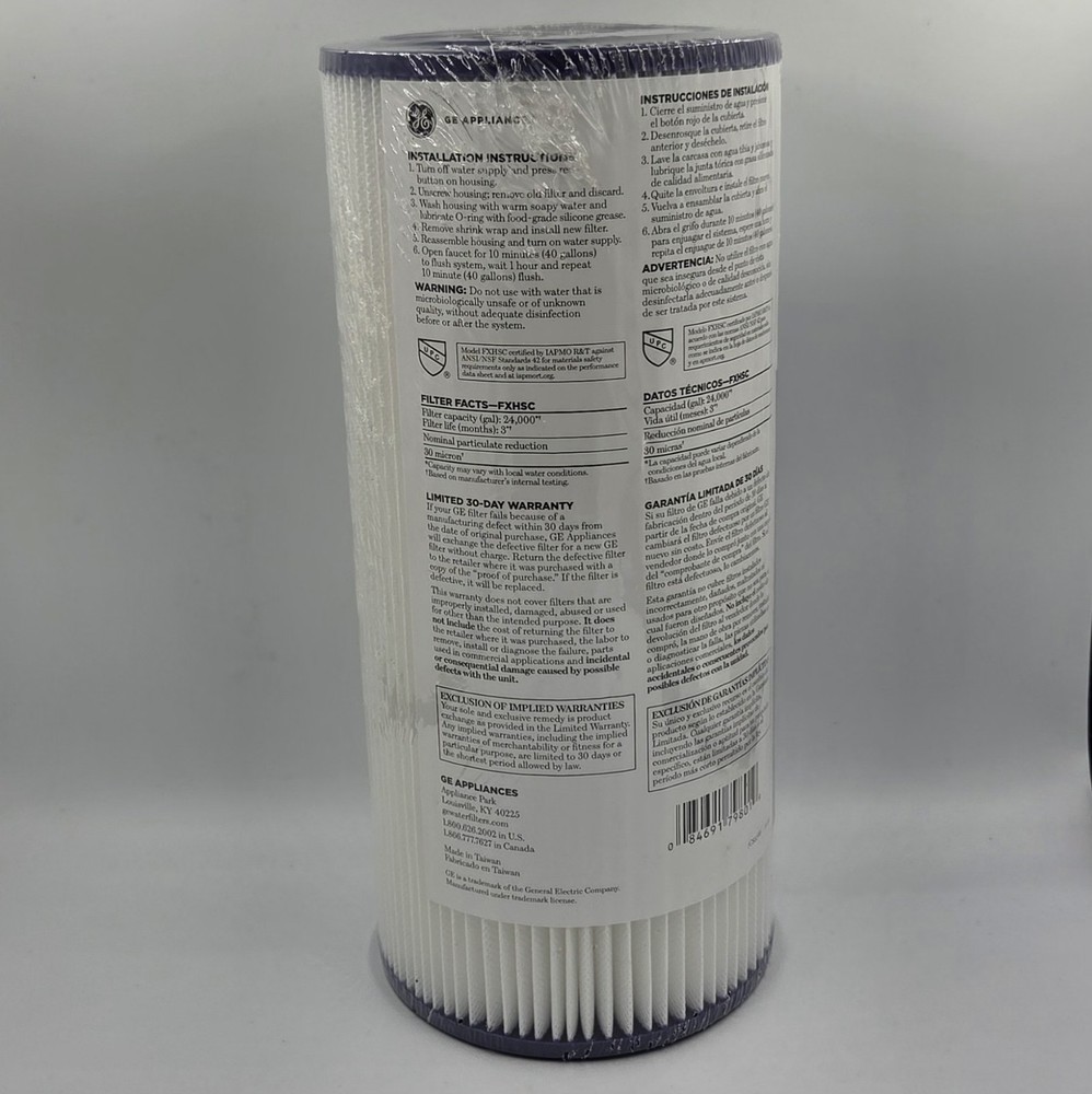 Genuine OEM GE FXHSC Replacement Water Filter H Universal High Flow Whole House