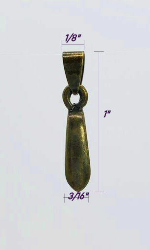 Antique Bronze Large Basic Pinch Bails (Pkg 5-15) Ships from WI, USA (802AB)