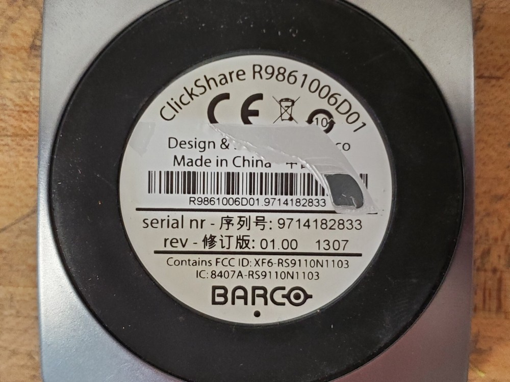 Barco ClickShare CSC-1 Base Unit Wireless Presentation System w/ 4 Buttons