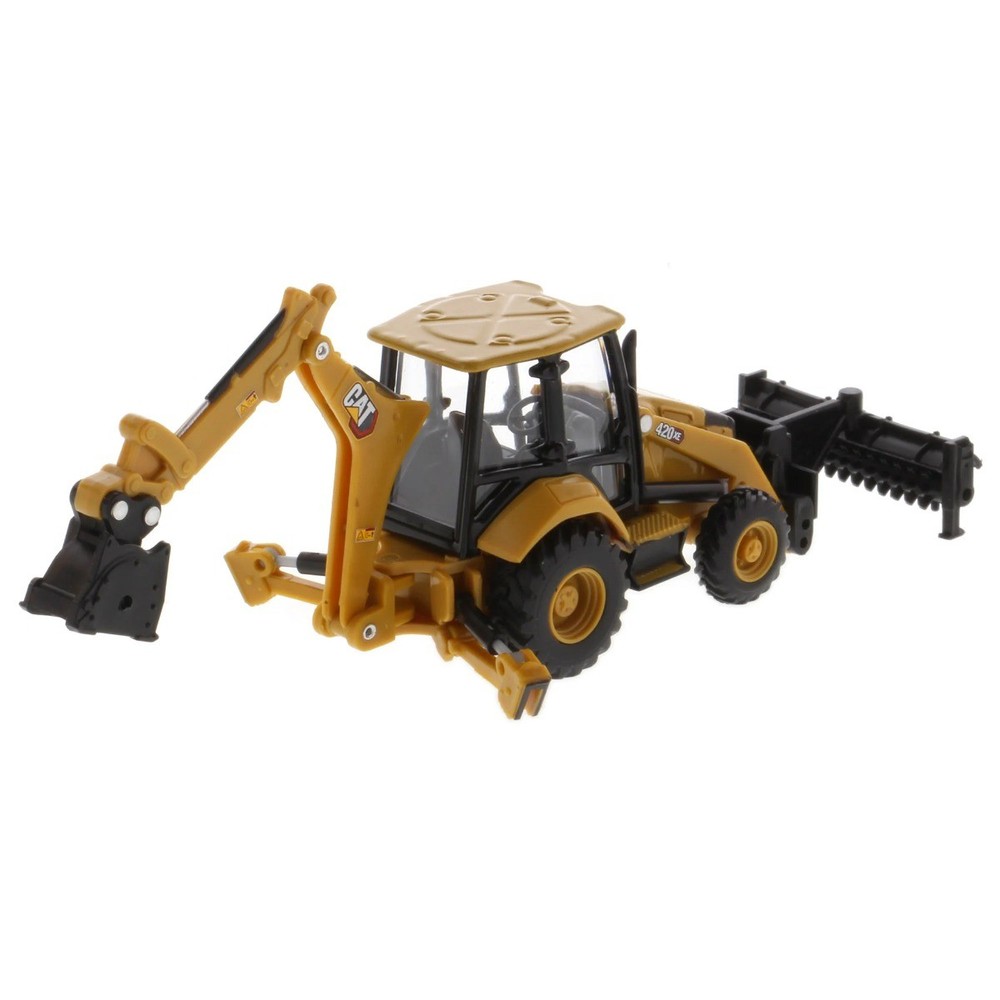 Diecast Masters 85765 Cat 420 XE Backhoe Loader & 4 Tools 1/64 Scale Model