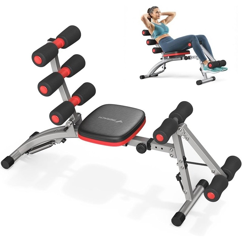 Adjustable Ergonomic Ab Machine Bench Ultimate Core Strength & Stability New