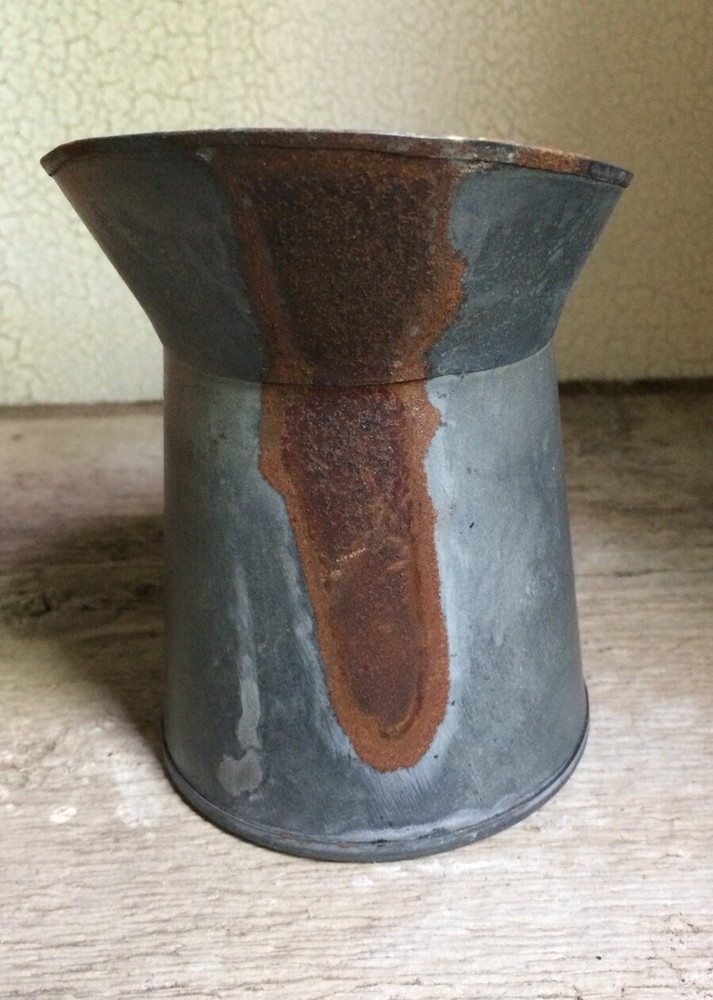 MINI Galvanized Pitcher Can Rustic Tin Planter Vase Basket Primitive Farmhouse