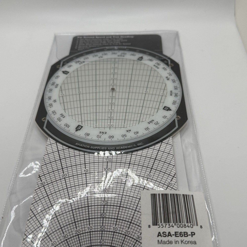 ASA E6-B Flight Computer with Instructions E6B Sealed