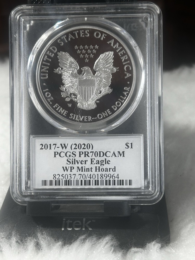 2017 Silver Eagle Signed By Jim Licaretz PR 70
