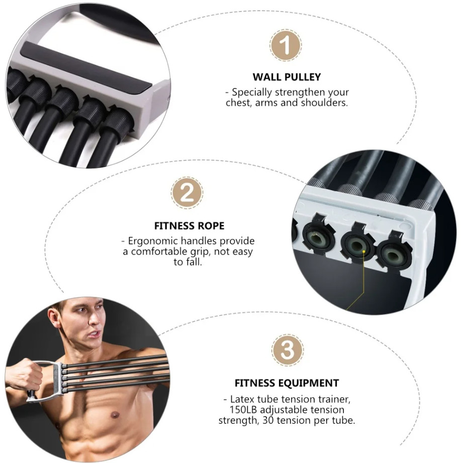 Abdominal Exercise Muscle Chest Developer Belt ABS Chest Training Expander
