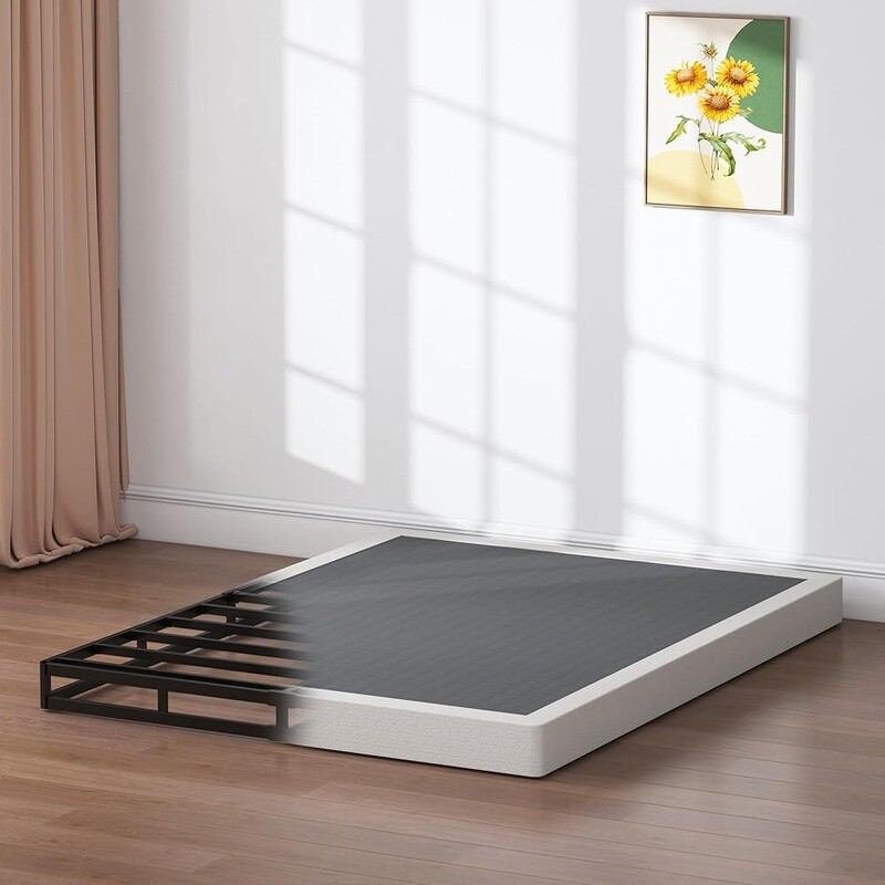 5" Queen Box Spring Bed Base No Noise Easy Assembly Mattress Foundation Durable