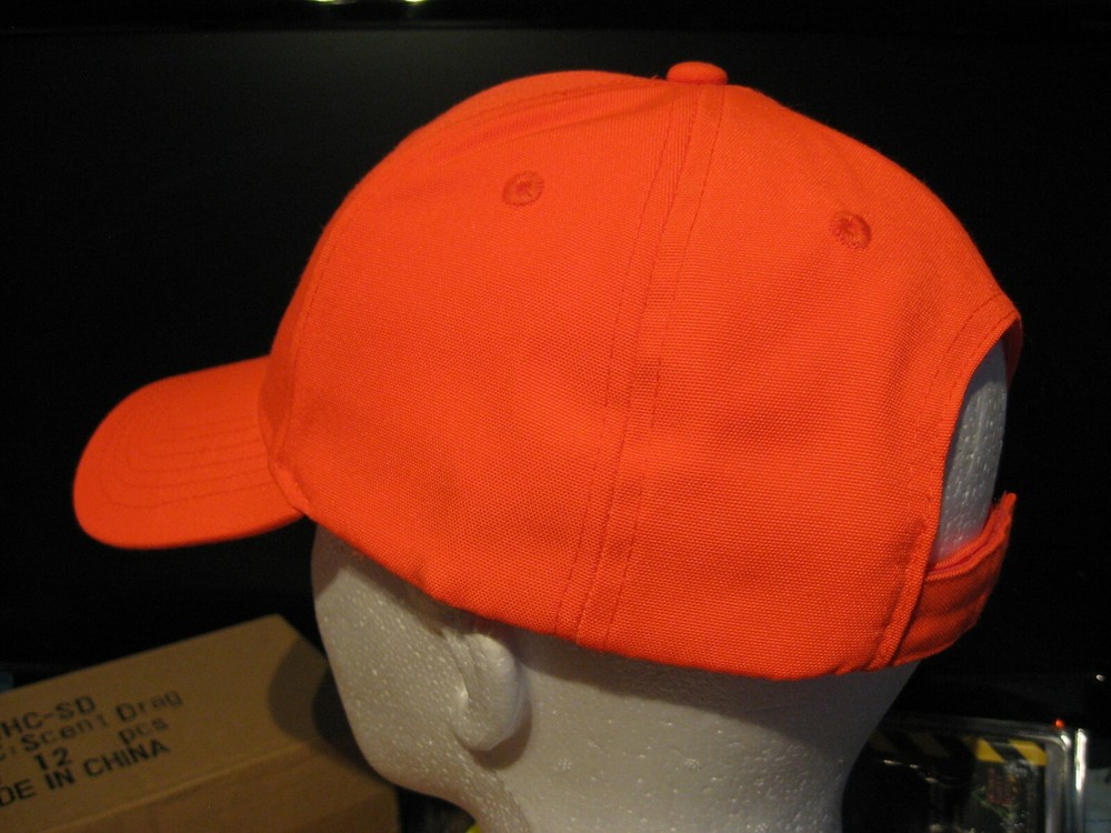 Blaze Orange Record Rack Logo Cap Embroidered Deer Hunting Hat / Adjustable