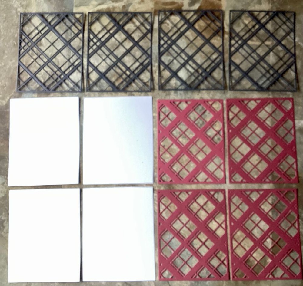 Tim Holtz Die Cuts * Layered Plaid * Four Sets *