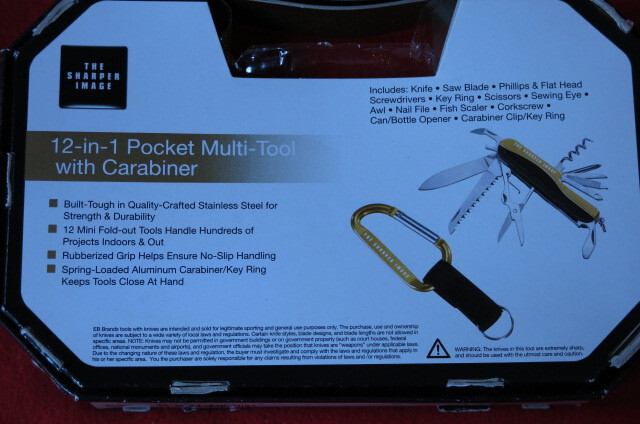 The Sharper Image 2 Piece Multi-Tool Kit Set 12 in 1 Folding Multi-Tool NIB Gold