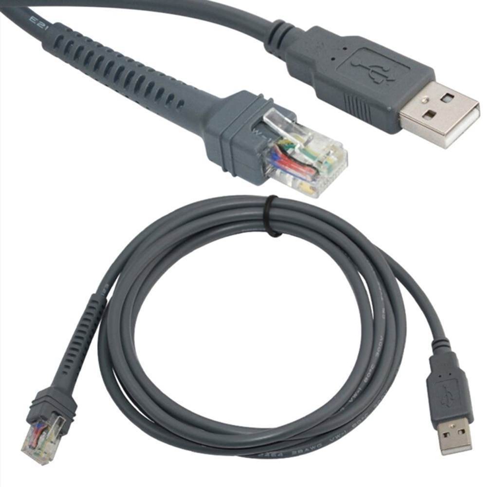 USB Cable Barcode Scanner Cord For Symbol LS2208 CBA-U01-S07ZAR 6FT 10 Pack