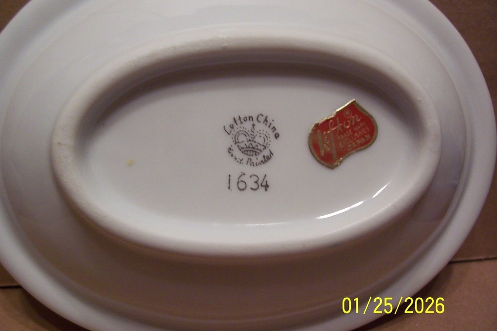 Lefton China Soap Dish with Butterfly Design