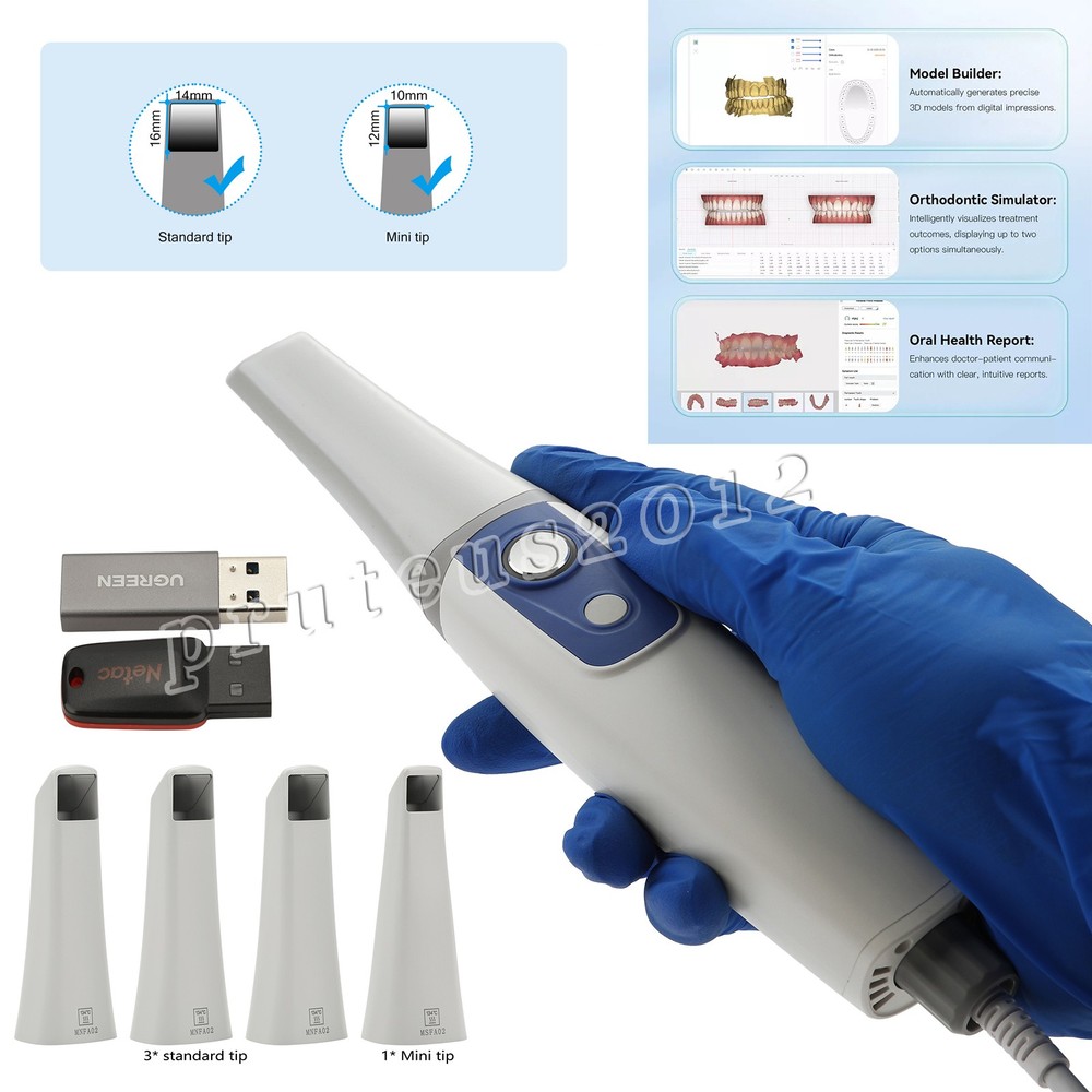 Dental Digital Impression Intraoral 3D Scanner Scanning Software CAD/CAM Process